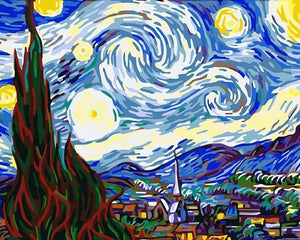 The Starry Night - Van-Go Paint-by-Number Kit-EZ Rack Shop